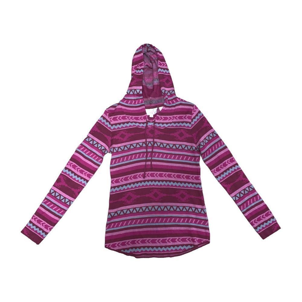 Panhandle, Aztec Sweater Hoodie, Purple/Pink, Dark Orchid, Medium, NWT.